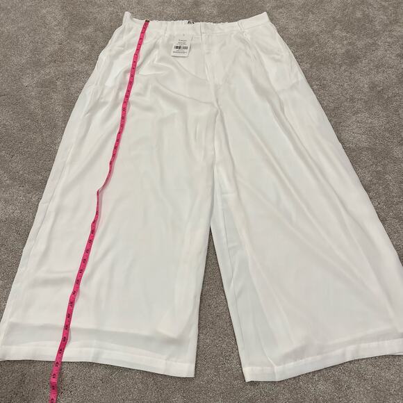 NWT Tronjori Women's White‎ Trouser Bright White Leg Pant Plus Size 1X - Picture 3 of 8